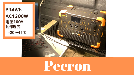 Pecron E600LFP　ポータブル電源　実機レビュー
